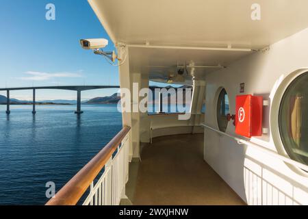 Breathtaking Views from Postal Ship on Northern Norway Route, North Norway Stock Photo