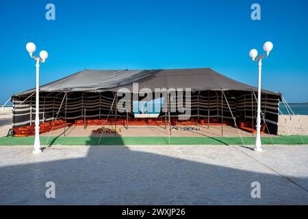 Khaima traditionnel arabe tente de camping de style traditionnel des Etats arabes Banque D'Images