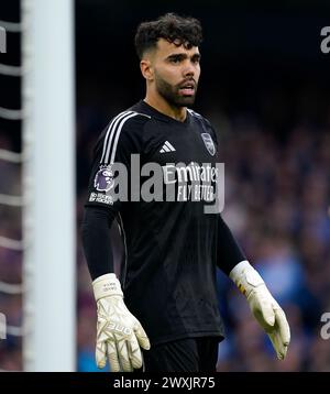 Manchester, Royaume-Uni. 31 mars 2024. David Raya d'Arsenal lors du match de premier League à l'Etihad Stadium de Manchester. Le crédit photo devrait se lire : Andrew Yates/Sportimage crédit : Sportimage Ltd/Alamy Live News Banque D'Images