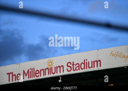 Featherstone, Angleterre - 29 mars 2024 Millennium Stadium, vue générale. Rugby League Betfred Championship, Featherstone Rovers vs Wakefield Trinity au Millennium Stadium, Featherstone, Royaume-Uni Dean Williams Banque D'Images