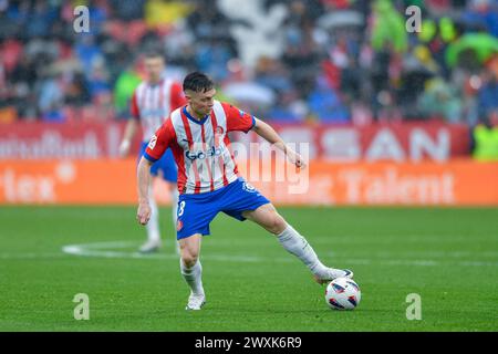 Gérone, ESP. 31 mars 2024. GIRONA FC-REAL BETIS 30 mars 2024 Tsygankov (8) de Girona FC lors du match entre Girona FC et Real Betis correspondant à la trente journée de la Liga EA Sports au stade municipal de Montilivi à Gérone, Espagne. Crédit : Rosdemora/Alamy Live News Banque D'Images