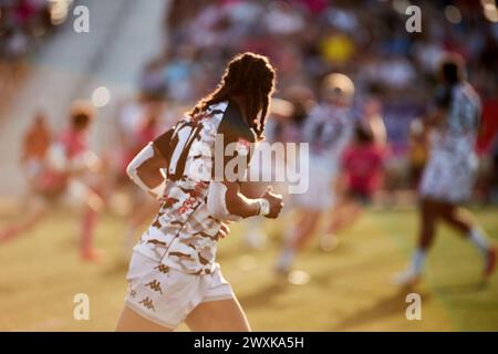 Fort Lauderdale, Floride, États-Unis. 31 mars 2024. Miami Sharks v San Diego Legion Regular MLR Rugby 2024 au Florida Blue Training Center, Fort Lauderdale, Floride, États-Unis. Crédit : Yaroslav Sabitov/YES Market Media/Alamy Live News. Banque D'Images