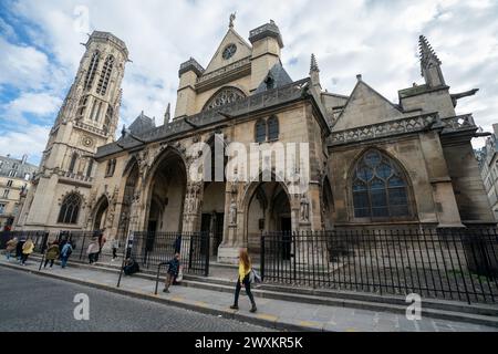 L'église Saint-Germain l'Auxerrois à Paris, France Banque D'Images