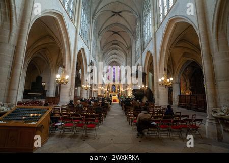 L'église Saint-Germain l'Auxerrois à Paris, France Banque D'Images