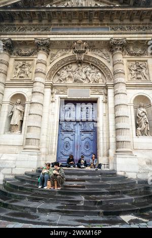 Église Saint-Étienne-du-Mont à Paris Banque D'Images