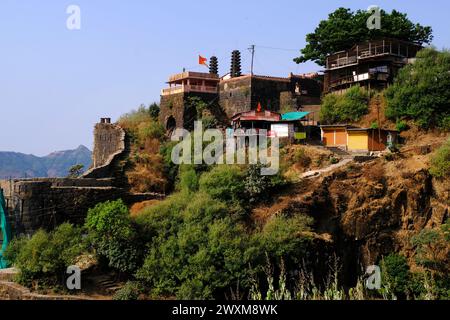 24 mars 2024, Pratapgad Fort, Mahabaleshwar, Maharashtra, Inde, témoin de la bataille de Pratapgad. Banque D'Images