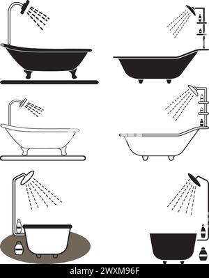 icône de salle de bains illustration vectorielle conception simple Illustration de Vecteur