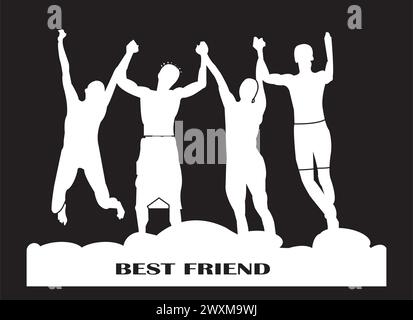 conception de symbole d'illustration vectorielle d'icône d'amitié Illustration de Vecteur