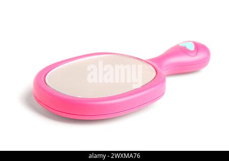 Joli miroir isolé sur fond blanc. Fête des enfants Banque D'Images