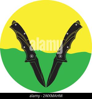 motif symbole d'illustration vectoriel d'icône de couteau Illustration de Vecteur