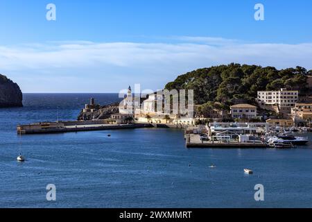 Entrée au port de Port de Soller à Majorque, Espagne Banque D'Images