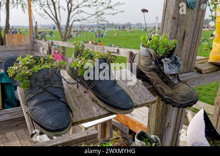 Frühling à Berlin 2024, Tempelhofer Feld, Pflanzen à Schuhen, Gemeinschaftsgarten, Berlin Frühling à Berlin 2024, Tempelhofer Feld, Pflanzen à Schuhen, Gemeinschaftsgarten, Berlin *** printemps à Berlin 2024, Tempelhofer Feld, plantes en chaussures, jardin communautaire, Berlin printemps 2024, Tempelhofer Feld, plantes en chaussures, jardin communautaire, Berlin Banque D'Images