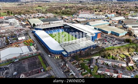 Une vue aérienne des Hawthorns avant le match du Sky Bet Championship entre West Bromwich Albion et Watford. Date de la photo : lundi 1er avril 2024. Banque D'Images