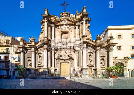 Église Sant'Anna la Misericordia sur la Piazza S. Anna à Palerme Banque D'Images