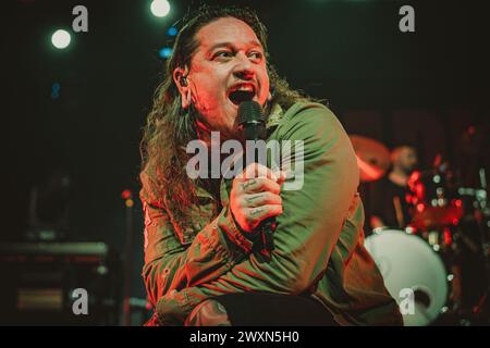 Copenhague, Danemark. 28 mars 2024. Le groupe de metalcore australien Polaris donne un concert au Pumpehuset à Copenhague. Ici, le chanteur Jamie Hails est vu en direct sur scène. (Crédit photo : Gonzales photo - Nikolaj Bransholm). Banque D'Images