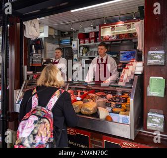 Swains Family Butchers, The Shambles, York, Angleterre, Royaume-Uni Banque D'Images