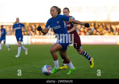 Dagenham, Royaume-Uni. 24 mars 2024. Lauren James au Chigwell construction Stadium, Dagenham, Angleterre. (Rachel Lee/SPP) crédit : photo de presse sportive SPP. /Alamy Live News Banque D'Images