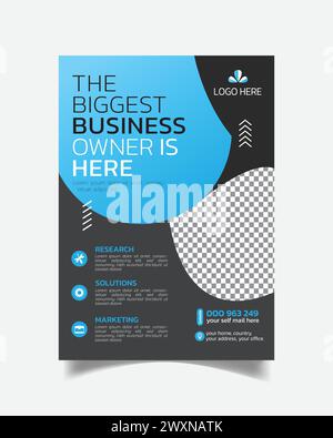 Minimaliste Business Flyer et Trendy Business Leaflet Design Illustration de Vecteur