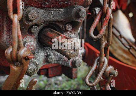 Arbre d'entraînement de la prise de force ou de la PDF du tracteur agricole Banque D'Images