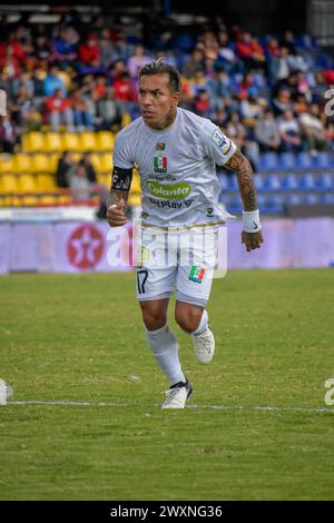 Pasto, Colombie. 30 mars 2024. Dayro Moreno, attaquant Once Caldas, joue lors du match de la ligue BetPlay DIMAYOR entre Once Caldas et Deportivo Pasto à Pasto, en Colombie, le 30 mars 2024. Photo par : Camilo Erasso/long Visual Press crédit : long Visual Press/Alamy Live News Banque D'Images