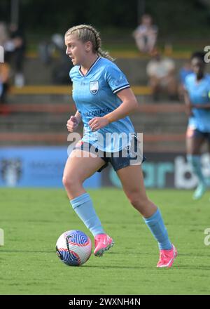 Lilyfield, Australie. 31 mars 2024. Caley Tallon-Henniker du Sydney FC est vu en action lors du match 22 de la Liberty A-League 2023-24 entre le Sydney FC et Melbourne Victory qui s'est tenu au Leichhardt Oval. Score final Sydney FC 0:4 Melbourne Victory FC. Crédit : SOPA images Limited/Alamy Live News Banque D'Images