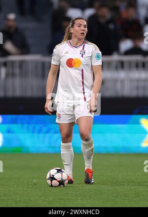 Lyon, France. 27 mars 2024. Vanessa Gilles de Lyon lors du match de l'UEFA Womens Champions League à l'OL Stadium, Lyon. Le crédit photo devrait se lire : Jonathan Moscrop/Sportimage crédit : Sportimage Ltd/Alamy Live News Banque D'Images