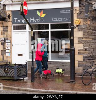 Cumbria, Royaume-Uni. 1er avril 2024. UK Weather.Bank Holiday lundi jour de pluie et glaces le Lake District . Crédit : Gordon Shoosmith/Alamy Live News Banque D'Images