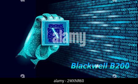 Blackwell New innovation Technology ai Chip Editorial Vector NVIDIA ai Conference GTC California - 19 mars 2024. Illustration de Vecteur