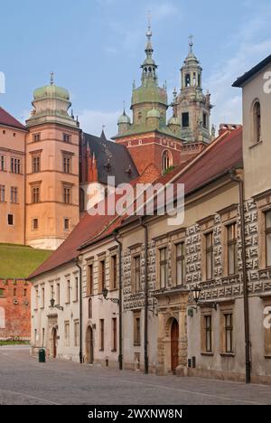 Rue Kanonicza, vieille ville, Cracovie, Pologne Banque D'Images