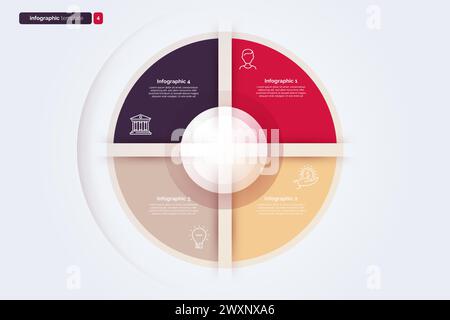 Tableau infographique des quatre cycles d'options. Illustration vectorielle Illustration de Vecteur