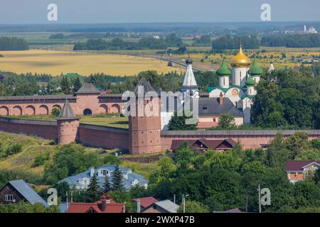 Paysage urbain aérien de Souzdal, région de Vladimir, Russie Banque D'Images