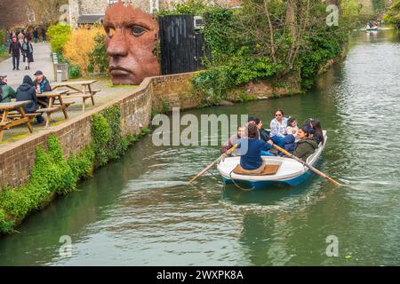 River Tour, excursion en bateau, River Stour, Canterbury, Kent, Angleterre Banque D'Images