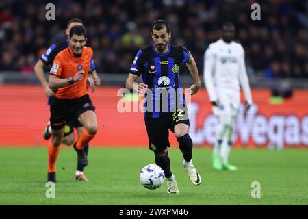 Milan, Italie. 01st Apr, 2024. Milano, 1 Aprile 2024. Campionato Italiano di Serie A 2023-24. Nella foto : Henrikh Mkhitaryan (FC Internazionale). Crédit : Marco Canoniero/Alamy Live News Banque D'Images