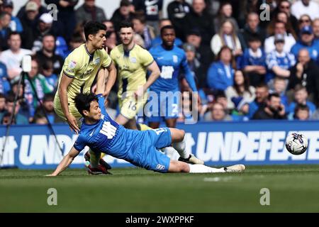 Birmingham, Royaume-Uni. 01st Apr, 2024. St Andrew's Stadium St Andrew's Stadium Birmingham City milieu de terrain Paik Seung-Ho (13 ans) lors de l'EFL Sky Bet Championship match entre Birmingham City et Preston North End au St Andrew's Stadium, Birmingham, Angleterre, le 1er avril 2024. (Andy Shaw/SPP) (Andy Shaw/SPP) crédit : SPP Sport Press photo. /Alamy Live News Banque D'Images