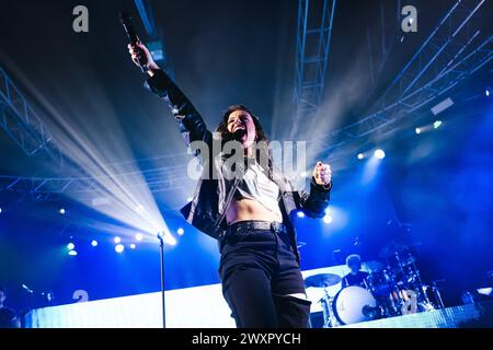 Milan, Italie. 01st Apr, 2024. Milan, Fletcher se produit en concert lors de la tournée In Search of the Antidote. Sur la photo : Fletcher crédit : Agence photo indépendante/Alamy Live News Banque D'Images