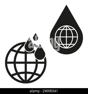 Icône ressources mondiales en eau. Symbole de conservation de l'environnement. Illustration vectorielle. SPE 10. Illustration de Vecteur