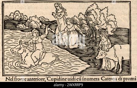Illustration tirée du livre Hypnerotomachia Poliphili de Francesco Colonna 1499 Banque D'Images