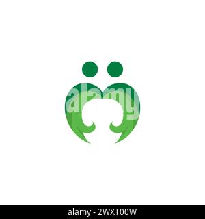 Logo Love People. Logo cœur humain Illustration de Vecteur