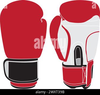 Conception de logo d'illustration vectorielle de gants de boxe Illustration de Vecteur