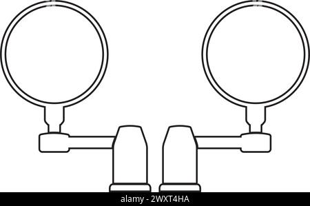 Conception de symbole d'illustration vectorielle d'icône de miroir de moto Illustration de Vecteur