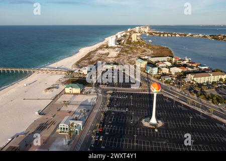 Images du château d'eau de Pensacola Beach. Situé à Pensacola Beach, Floride, États-Unis. Le château d'eau est un symbole emblématique de Pensacola. ©Pau Banque D'Images