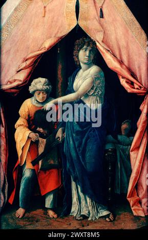 Judith et Holofernes, peinture de l'artiste italien Andrea Mantegna, XVe siècle Banque D'Images