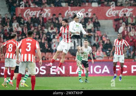 Gijón, Asturies, nord de l'Espagne- LaLiga HYPERMOTION, 2ème division, journée 33, Real Sporting de Gijón - RC Santander, sur le terrain de Molinón Banque D'Images