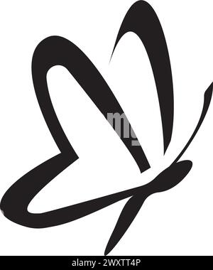 Logo d'icône papillon, illustration de conception vectorielle Illustration de Vecteur