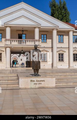 Monument à Ivo Andric, Andricgrad, Visegrad, Bosnie Banque D'Images