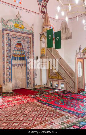 Intérieur de la mosquée Koski Mehmed Pacha, Mostar, Bosnie Banque D'Images