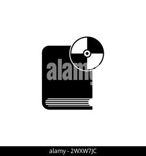 Icône de vecteur plat CD DVD Box. Symbole solide simple isolé sur fond blanc Illustration de Vecteur