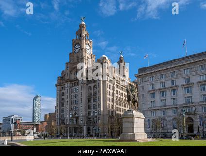 The Liver Building, Liverpool, Merseyside, Angleterre, Royaume-Uni Banque D'Images