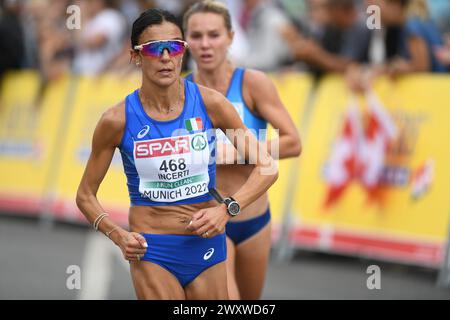 Anna Incerti (Italie). Marathon féminin. Championnats d'Europe Munich 2022 Banque D'Images