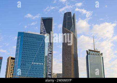 Riyad, Arabie Saoudite - mars 25 2024, King Abdullah Financial District , KAFD tours d'affaires Banque D'Images